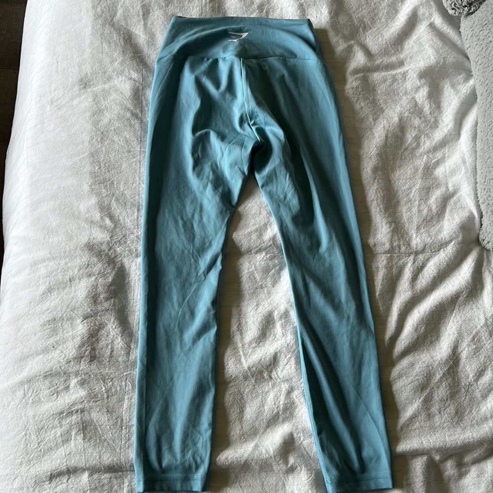 Blue gym shark leggings